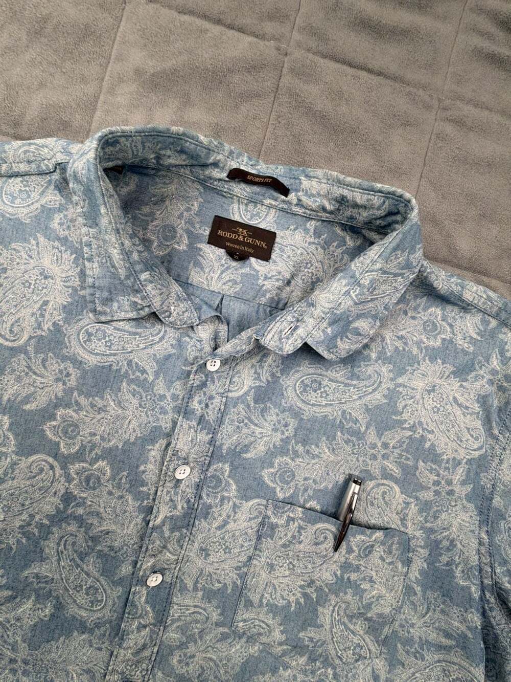 Rodd & Gunn Men's Paisley Print Short Sleeve Sports Fit Shirt